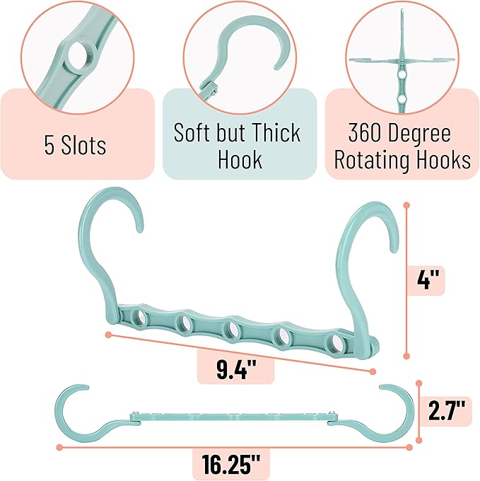 Mr. Pen- Space Saving Hangers, 8 Pack, Boho Colors, Magic Hangers