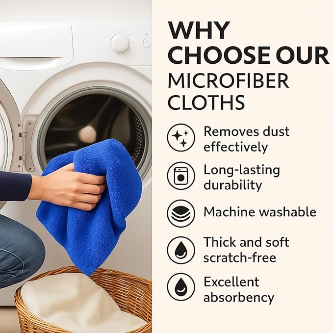 8 Pcs Extra Large Microfiber Cleaning Cloths – 30x20 in Mop Towels for Floor Cleaning, Reusable, Lint-Free Floor Rags, Color-Coded, pano de Chao, trapos para trapear(8,Blue,Purple)