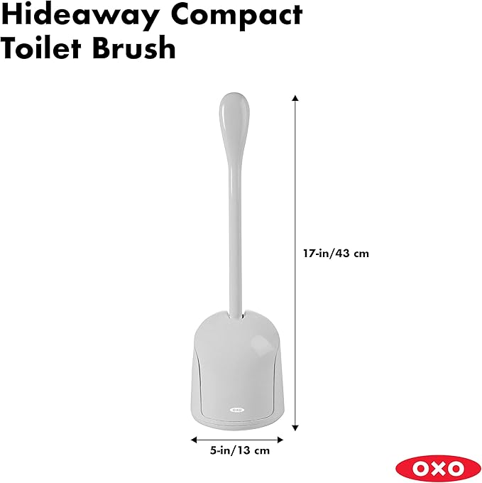 OXO Good Grips Compact Toilet Brush & Canister - Gray (Pack of 6)