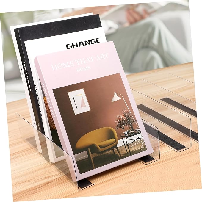 5 PCS Clear PVC Shelf Dividers, Magnetic Base for Positioning L-Shaped Plastic Retail Gondola Separators for Store Shelves, Convenient Store Goods Organization, and Shallow Wire Racks