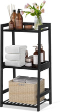 3 Tier Bamboo Bathroom Shelves, Ladder Shelf for Storage, Rustic Home Organizer, Space-Saving Design, Stylish Display Nightstand, Stylish Storage Solution for Home, Living Room, Kitchen