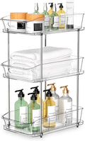 3 Tier Under Sink Organizer and Storage - Multi-Purpose Stackable Pantry Organizer with Pull-Out Clear Bins and Movable Dividers for Kitchen and Bathroom Cabinet