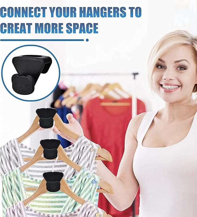 Closet Space Saving Hanger Hooks 90 Pack Heavy Duty, Triple Cascading Clothes Hangers Connector Hooks. Plastic Extender Organizer Hangers Space Saving for Clothes Space Saver for Accessories