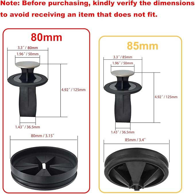 2 in 1 3 1/8 Inch Garbage Disposal Sink Baffle Splash Guard and Garbage Disposal Scraper, Disposal Quiet Cover Splash Guard, Quiet Collar Sink Baffle for Moen, Waste King, Whirlaway, GE Disposer