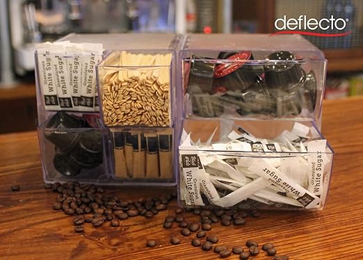 Deflecto Stackable Open Cube Organizer, Desk and Craft Organizer, Clear, Large, 6"W x 6"H x 12"D (350501)