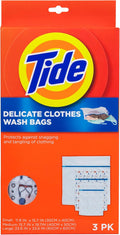 Tide Delicate Clothes Mesh Wash Bags for Wash Machine, 3 Pack (Small, Medium, and Large), Protects from Snagging, Tangling & Wear