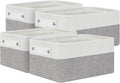 Bidtakay Small Storage Baskets for Organizing [4-Pack] Fabric Storage Bins for Baby Organizer Shelf Baskets for Nursery Storage Collapsible Closet Storage Bins for Home Organization - 11.8x7.8x5 In