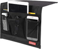 Falaku Bedside Caddy,Bedside Organizer Caddy Under Mattress,Holds Magazines,Books (4 Pockets-Black)