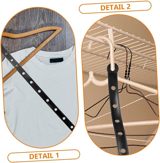 10 pcs Plastic Clothes Hanger Connector Strips for Display Hanging Strips for Clothing Stores Space Saving Hanger Connectors for Organizing Outfits and Closet Use