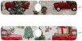 Sink Faucet Absorbing Mat Kitchen Sink Splash Guard Splash Faucet Drip Catcher for Bar RV Bathroom 2PCS 30x5.5in Watercolor Christmas Trees and Trucks Box