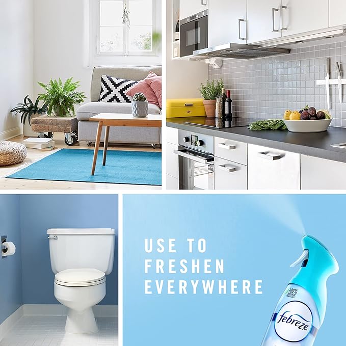 Febreze Air Mist Air Freshener, Odor-Fighting Room, Air Fresheners for Home Bathroom and Kitchen, Spray, Southern Lilac Mornings, Georgia Peach Orchard, Sweet Watermelon Vine Scent, 8.8oz (Pack of 3)