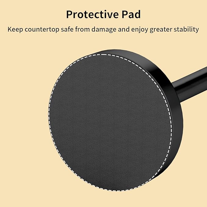 YUMORE Weighted Base Toilet Paper Holder, Stainless Steel Toilet Paper Stand, Free Standing Floor Tissue Roll Holder for Bathroom, Matte Black 200UP