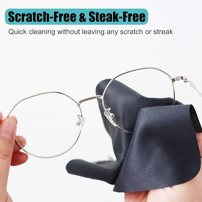 Solid Color Keychain Microfiber Eye Glasses Cleaner Cleaning Cloth Wipes Portable Eyeglass Lens Cleaning Cloth Wipes for Sunglasses Jewelry Electronics