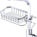 Shower Caddy, Bathroom Organizers and Storage, Kitchen Utensil Holder, Sink Accessories, Over the Sink Shelf, Kitchen Caddy Sponge Holder, Organizer for Square Faucet (SQUARE LEFT)