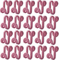 60 Pcs Pink Clothes Hanger Connector Hooks - Space Saving Plastic Hooks for Velvet, Heavy Duty Hangers, Organize Closet with Stackable Transparent Cascading Hooks(60 Pack)