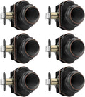 Haidms Oil Rubbed Bronze Closet Door Knobs Interior, Passage Interior Door knobs, Bronze Indoor Closet Doorknobs for Closet or Hall (6 Pack)