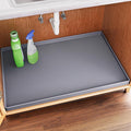 FLATO Waterproof Under Sink Mat 25" x 22" Shelf Liner for Kitchen and Bathroom, Cabinet Protector, Organizers and Storage, Flexible Silicone Drip Tray