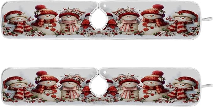 2 Pack Faucet Splash Catcher Snowmen Sink Mat for Faucet Absorbent Kitchen Splash Guard Drip Catcher for Farmhouse Barthroom Bar, L