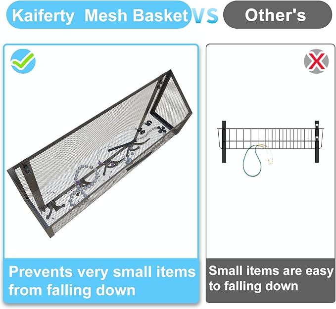 Kaiferty Over The Door Hooks Organizer, Coat Rack Over The Door Storage Hanger Towel Rack, Back of Door Storage Organizer for Bathroom,Bedroom,Kitchen,Office (Black, 2-Tier)