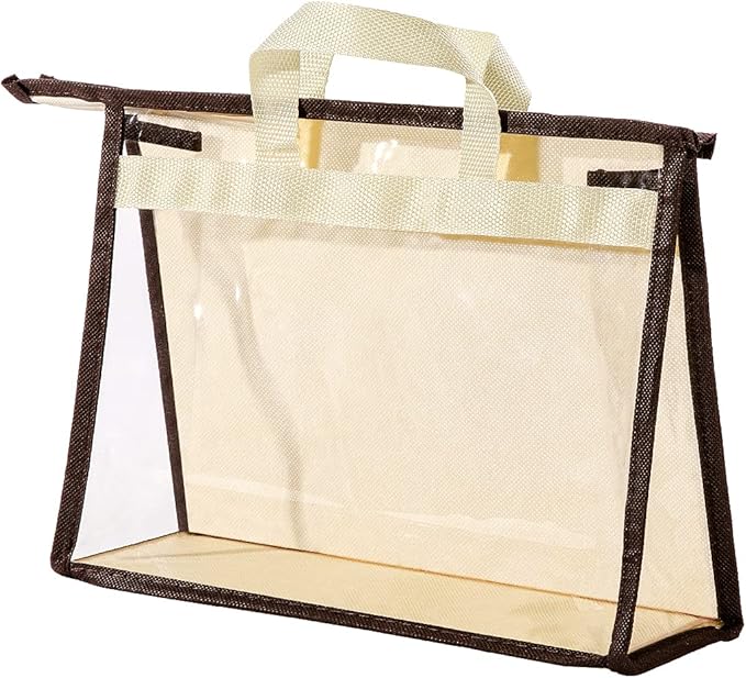 CINPIUK Clear Handbag Storage Bags Purse Organizer for Closet, Zipper Hanging Storage Bag for Handbags, S