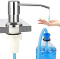 Soap Dispenser for Kitchen Sink,Chrome Stainless Steel Countertop Dish Sink Soap Dispenser Pump with 47 '' Extension Tube kit