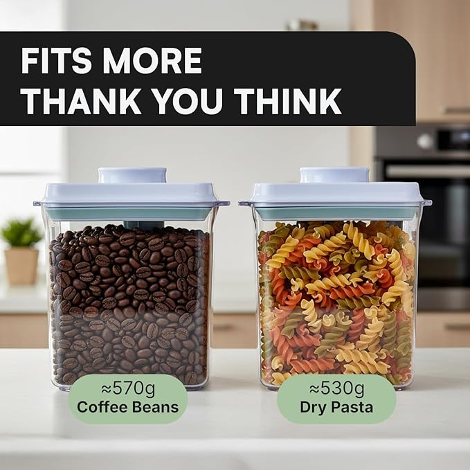 Bop Top | Airtight Meal Prep Containers with Lids | Food Storage Container Sets | Snack and Overnight Oats Fridge Organizer | Pantry and Kitchen Organization