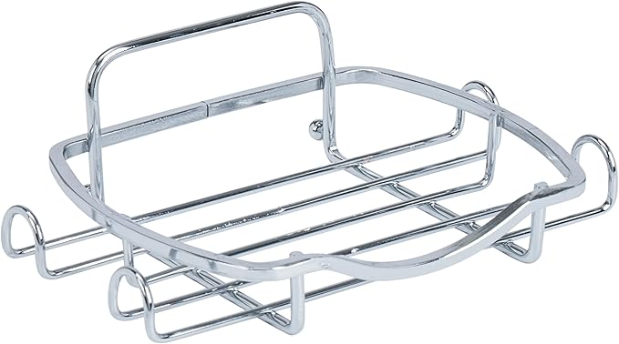 Bath Bliss Adhesive Shower Caddy Organizer | 5 Piece Set | 2 Soap Dishes | 1 Small Organizer | 2 Large Organizers | Bathroom Organization | Holds Up to 15lbs | Easy to install | Chrome