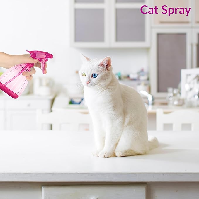 DilaBee Pink Spray Bottle (1-Pack 12 Oz) Plastic Spray Bottles for Cleaning, Hair, Plants, Cooking, BBQ - Water Sprayer for Plants, Bleach Sprayer, Plastic Squirt Bottles for Cat & Dog - BPA-Free