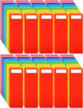 TaoBary 120 Pcs Library Book Dividers with Stickers 4 x 12 Inch Library Shelf Marker Assorted Color Comic Book Markers Plastic Dividers to Organize Home Teaching Supplies, 12 Colors