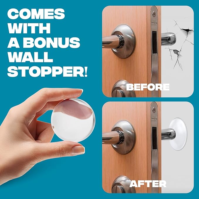 Strongest Home 1-Pack XL Heavy Duty Door Stoppers for Bottom of Door - Durable Door Stop Wedge with Superior Grip, X-Large Rubber Door Stopper Wedge for Large Gaps & Any Surface, 5-Inch Long - Chrome