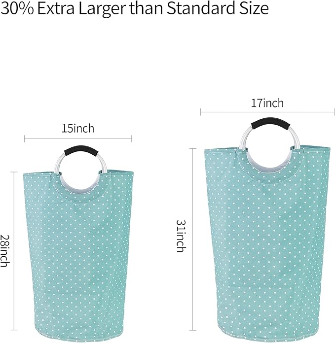 Dalykate Extra Large Laundry Basket 115L Collapsible Oxford Fabric Laundry Hamper Foldable Clothes Laundry Bag with Handles Waterproof Washing Portable Dirty Clothes Basket for College Dorm, Family