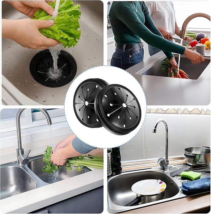 2 Pcs Garbage Disposal Splash Guard, Durable Rubber Material, 3.1-Inch Universal Fit for Splash Guard Sink Baffle Disposal Replacement Waste Food Disposal Part
