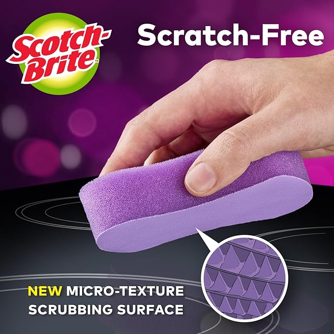 Scotch-Brite™ Glass Cooktop Pads , 5.1INx3.0 IN x0.9 IN , ( 129mm x 76mmx 22mm) EA