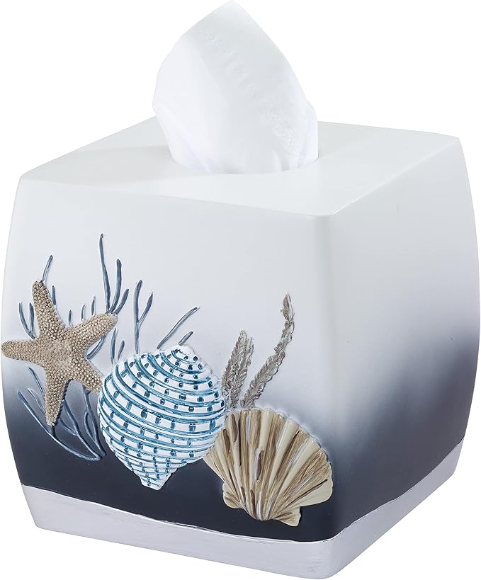 Avanti Linens – Bathroom Accessory, Resin Countertop Accessories, Oceanscape Inspired Bathroom Decor (Blue Lagoon Collection)