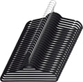 Home Basics Best, Sturdy and Non-Slip Black Steel Indoor Flocked Suit/Clothes Hangers (Pack of 25), 9.25 inches high x 18 inches Wide x 0.25 inches deep