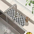 Granite Floor Tiles Sink Faucet Absorbing Mat Mosaic Texture Super Absorbent Fast Drying Mat Sink Gadgets Behind Faucet Sinkmat for Kitchen Bathroom, 15.5"x5.5"