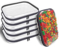 Clear Hard Shell Zipper Case,6PCS Transparent Clear Zipper Pouches,Hard Side Plastic Case Set,Portable Travel Storage Organizer Bins