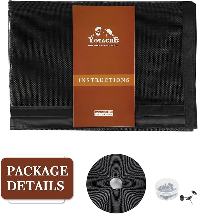 Yotache Magnetic Screen Door Fits 70x79 Inch Doors, 72"x80" Reinforced Mesh - Double-Sided Opening Screen with Super-Strong Magnets for Patio, Sliding, French, Front & Back Doors