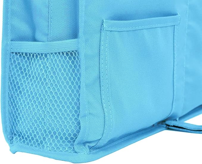 Createy Bedside Caddy Hanging Organizer Storage Bag Pocket for Bunk and Hospital Beds, College Dorm Rooms, Baby Bed Rails, Camp - 4 Pockets and 2 Hooks