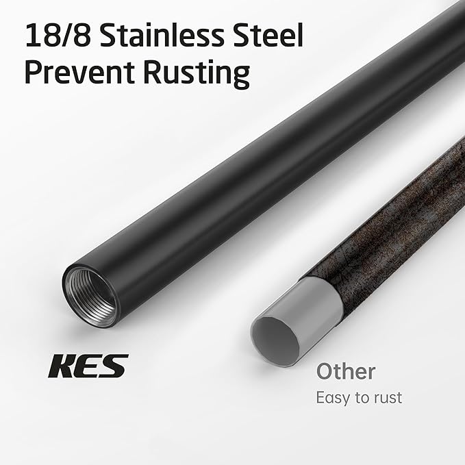 KES Black Toilet Paper Holder Stand Bathroom Tissue Roll Holder with Marble Base Freestanding SUS304 Stainless Steel Matte Black Finish, BPH285S1-BK