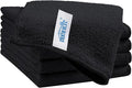 HOMEXCEL Black Microfiber Cleaning Cloth, 5 Pack Cleaning Towels for Kitchen, Lint Free, Scratch-Free, Highly Absorbent, and Reusable Cleaning Rags for House, Window and Glass, Cars, 11.5 X11.5 inch