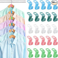 100 PCS Clothes Hanger Connector Hooks – Heavy Duty Plastic Cascading Hanger Hooks for Closet Space Saving & Clothes Organization