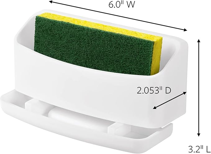 Command Under Sink Sponge Caddy, Total 2 Sponge Holders with 8 Strips, 2 Pack of 1 Caddy, Organize Damage-Free