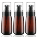 Cosywell Travel Spray Bottle 2oz 60ml 3 Pack TSA Approved Leak Proof Fine Mist Spray Bottles Empty Plastic Refillable Spray Bottle for Perfume Essential Oils Toners Rose Water Cosmetics（3Brown）