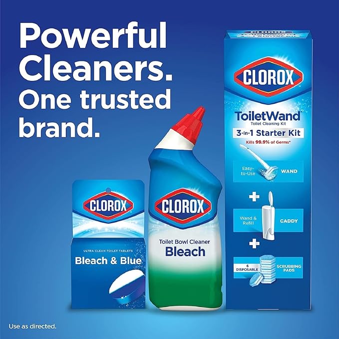 Clorox ToiletWand Toilet Cleaner Refills, Toilet brush, Rainforest Rush, 30 Ct