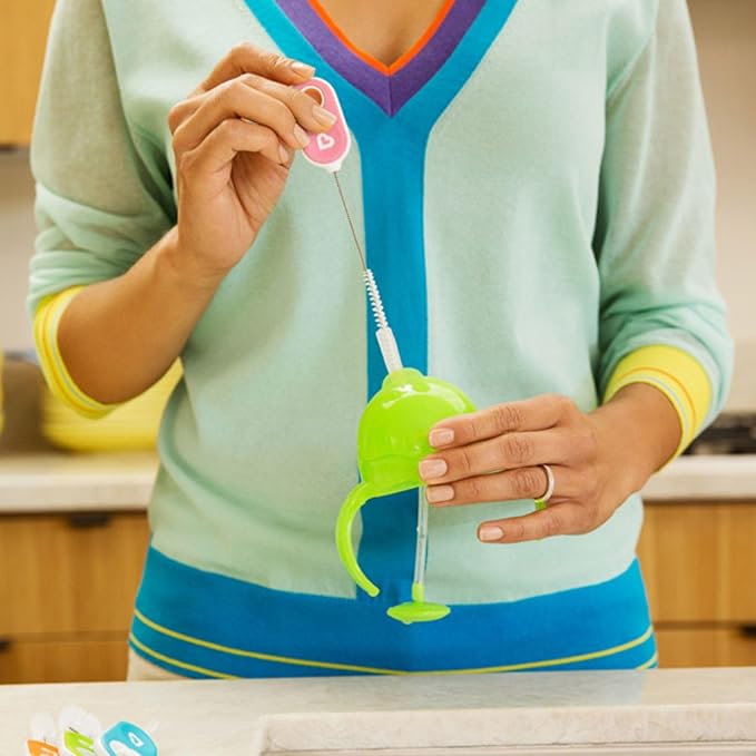 Munchkin® Details™ Bottle and Cup Cleaning Brush 4 Piece Set with Key Ring,(Pack of 12)