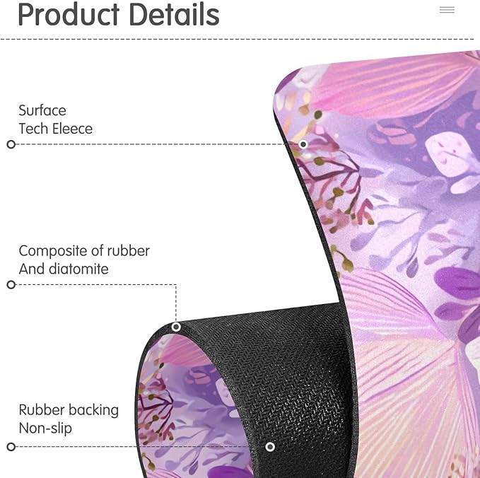 Kitchen Sink Splash Guard 1 PC 14.7 Inch Sink Faucet Mat Splash Guard for Bathroom Countertop Water Absorbent Foldable Cuttable Soft Washable Boho Pink Leaf
