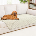 Smiry Waterproof Dog Bed Cover Pet Blanket, Soft Washable Dog Blanket for Furniture Bed Couch Sofa Reversible, Checkered (40"x70", Beige/Beige)