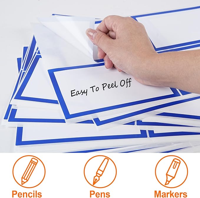 6 x 4 inch Large Moving Labels for Boxes, Blank Moving Boxes Labels Stickers, 160pcs 8 Color Coded Moving Stickers Packing Labels Stickers for Home Organization Projects, Kitchen, Storage Bins, (Blue)