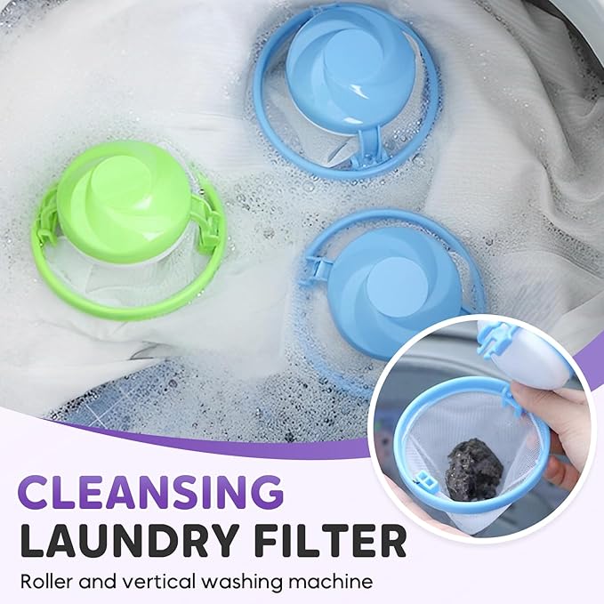 Floating Hair Filtering Mesh Removal, Lint Catcher for Washing Machine, Pet Hair Remover for Laundry, Reusable Washing Machine Hair Filter Mesh Bags (Mixed Color 6 Pack)
